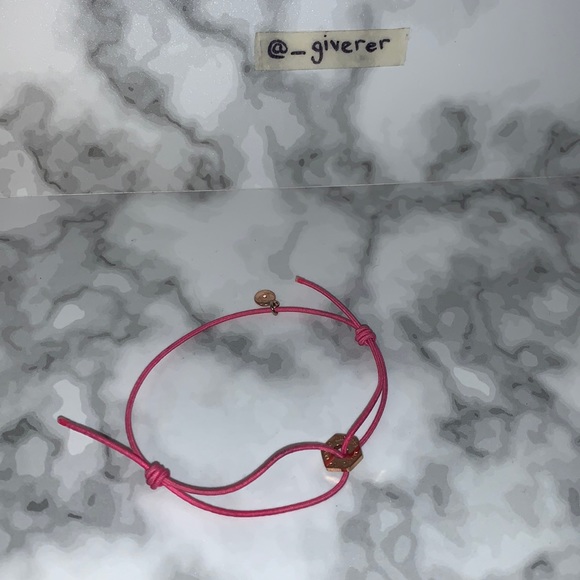 MMJ Pink & Rose Gold Bolt Corded Friendship Bracelet - Picture 2 of 10